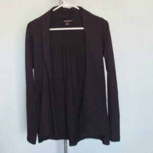 Lucky Brand Women's Black Open Front Draped Cardigan Sweater - Size S